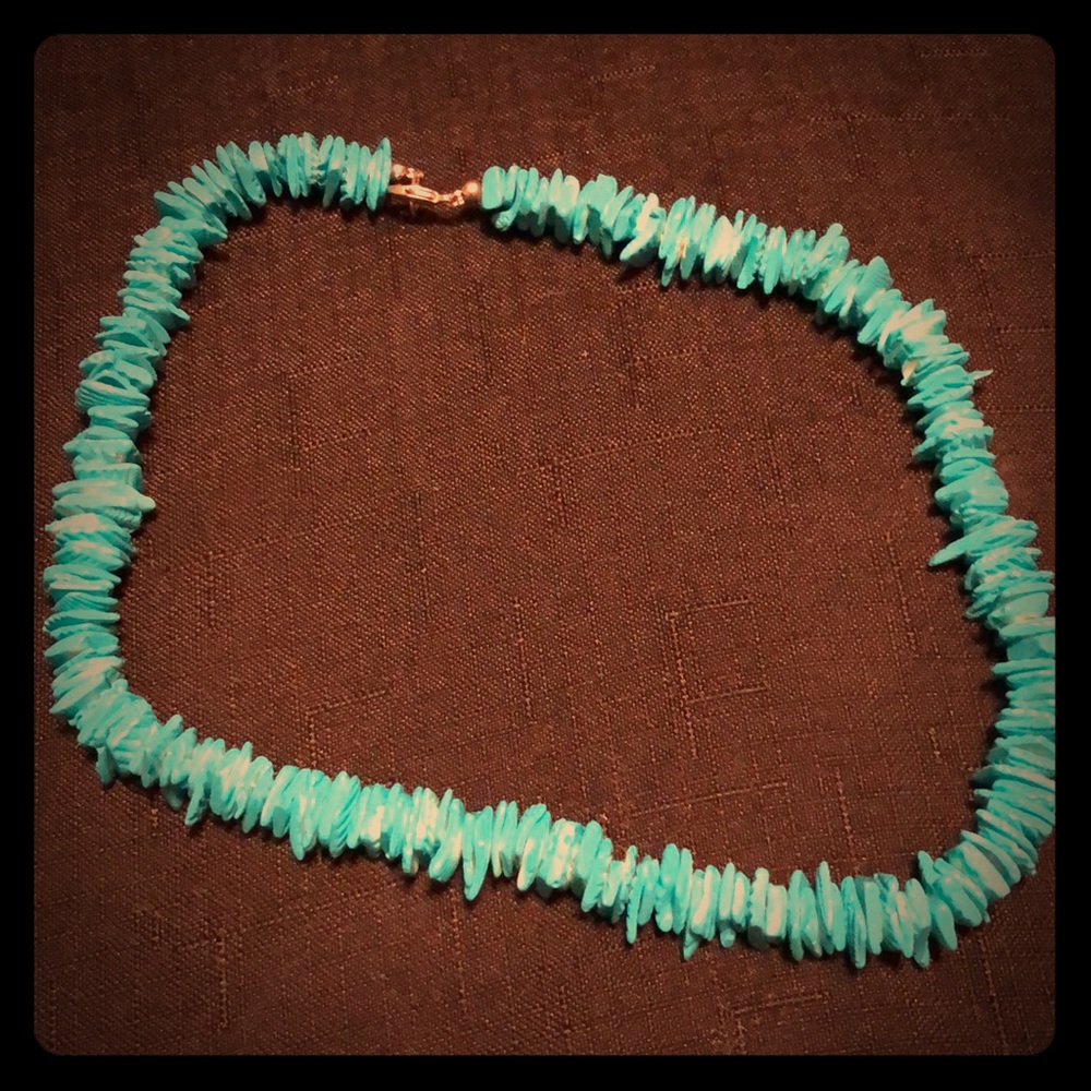 Blue seashell necklace